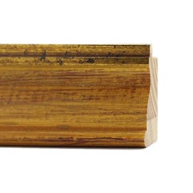 ENCADREMENT ( SANS VERRE ) "RAINBOW" JAUNE FILET DORE (SECTION CADRE : 64-32 (L X H mm)) Eurobaguette 1 - Colorart 