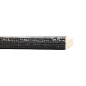ENCADREMENT ( SANS VERRE ) "GUSTO" PLAT 19X33 MM EBENE/ARGENT (SECTION CADRE : 19-33 (L X H mm)) Eurobaguette 1 - Colorart