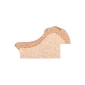 ENCADREMENT ( SANS VERRE ) BAROQUE BLANC JAUNE CERUSE (SECTION CADRE : 80-48 (L X H mm)) Eurobaguette 2 - Colorart 