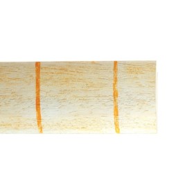 ENCADREMENT ( SANS VERRE ) BLANC AVEC LIGNES JAUNES TRANSVERSALES (SECTION CADRE : 48-18 (L X H mm)) Eurobaguette 1 - Colorart