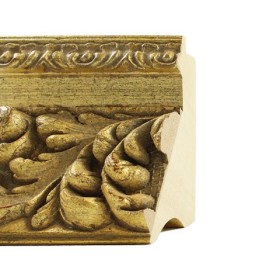 ENCADREMENT ( SANS VERRE ) BAROQUE ESPAGNOL OR PATINE TERRE (SECTION CADRE : 110-70 (L X H mm)) Eurobaguette 1 - Colorart