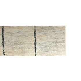 ENCADREMENT ( SANS VERRE ) BLANC AVEC LIGNES NOIRES TRANSVERSALES (SECTION CADRE : 48-18 (L X H mm)) Eurobaguette 1 - Colorart
