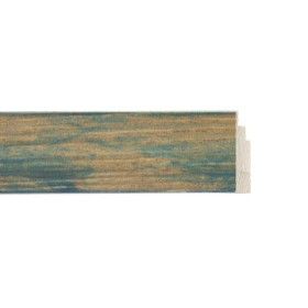 ENCADREMENT ( SANS VERRE ) BRUN-BLEU TEINTE SUR BOIS (SECTION CADRE : 32-35 (L X H mm)) Eurobaguette 1 - Colorart