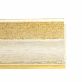 ENCADREMENT ( SANS VERRE ) IVOIRE AVEC PARTIES JAUNES (SECTION CADRE : 77-36 (L X H mm)) Eurobaguette 1 - Colorart 