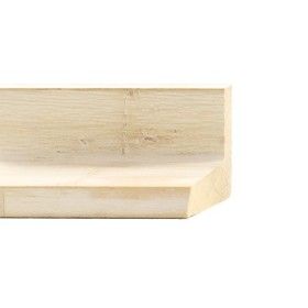ENCADREMENT ( SANS VERRE ) CAISSE PIRAMIDE BLANC BRUN CLAIR (SECTION CADRE : 50-50 (L X H mm)) Eurobaguette 1 - Colorart