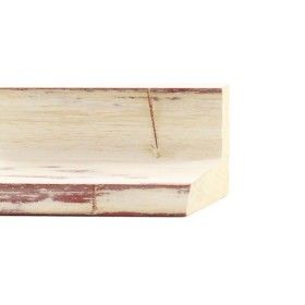 ENCADREMENT ( SANS VERRE ) CAISSE PIRAMIDE BLANC ROUGE (SECTION CADRE : 50-50 (L X H mm)) Eurobaguette 1 - Colorart 