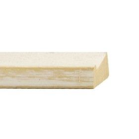 ENCADREMENT ( SANS VERRE ) PROFIL PIRAMIDAL BLANC BRUN CLAIR (SECTION CADRE : 22-40 (L X H mm)) Eurobaguette 1 - Colorart 