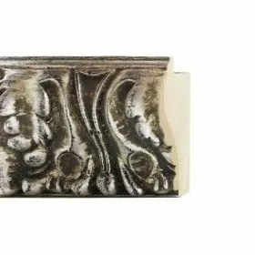 ENCADREMENT ( SANS VERRE ) BAROQUE RENVERSE ARGENT (SECTION CADRE : 63-35 (L X H mm)) Eurobaguette 1 - Colorart 
