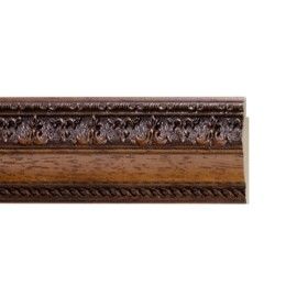 ENCADREMENT ( SANS VERRE ) NOYER AVEC ORNEMENT ET PATINE NOIR (SECTION CADRE : 45-20 (L X H mm)) Eurobaguette 1 - Colorart