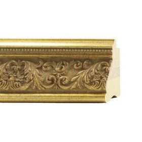ENCADREMENT ( SANS VERRE ) LOUIS XV OR PATINE TERRE (SECTION CADRE : 52-39 (L X H mm)) Eurobaguette 1 - Colorart