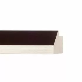 ENCADREMENT ( SANS VERRE ) PIRAMIDE WENGE ARGENT (SECTION CADRE : 30-35 (L X H mm)) Eurobaguette 1 - Colorart 