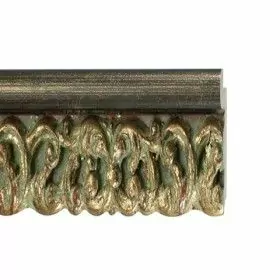 ENCADREMENT ( SANS VERRE ) BAROQUE OR VERT OXIDE (SECTION CADRE : 68-34 (L X H mm)) Eurobaguette 1 - Colorart 