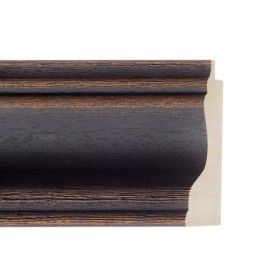 ENCADREMENT ( SANS VERRE ) NOIR REFLETS BRUN CLAIR (SECTION CADRE : 68-38 (L X H mm)) Eurobaguette 1 - Colorart