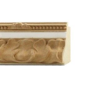 ENCADREMENT ( SANS VERRE ) PLÂTREE & ORNEMENT EN PÂTE À BOIS (SECTION CADRE : 61-42 (L X H mm)) Eurobaguette 1 - Colorart 