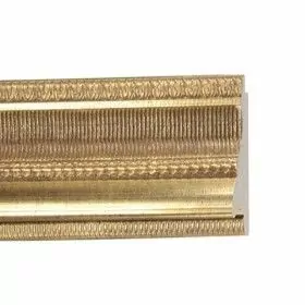 ENCADREMENT ( SANS VERRE ) BAROQUE DORE PATINE CLAIR AVEC CANNELURES (SECTION CADRE : 67-37 (L X H mm)) Eurobaguette 1 - Colorar