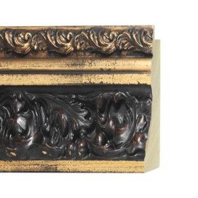 ENCADREMENT ( SANS VERRE ) BAROQUE WENGE FILET DORE ANTIQUE (SECTION CADRE : 88-59 (L X H mm)) Eurobaguette 1 - Colorart
