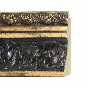 ENCADREMENT ( SANS VERRE ) BAROQUE WENGE FILET DORE ANTIQUE (SECTION CADRE : 88-59 (L X H mm)) Eurobaguette 1 - Colorart 