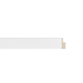 ENCADREMENT ( SANS VERRE ) "COSTA RICA" PLAT BLANC PERLE (SECTION CADRE : 15-15 (L X H mm)) Eurobaguette 1 - Colorart