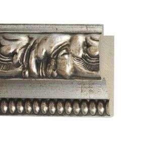 ENCADREMENT ( SANS VERRE ) BAROQUE ARGENT ANTIQUE PROFIL RENVERSE (SECTION CADRE : 80-85 (L X H mm)) Eurobaguette 1 - Colorart