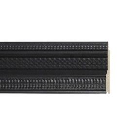 ENCADREMENT ( SANS VERRE ) BAROQUE NOIR SATINE (SECTION CADRE : 48-29 (L X H mm)) Eurobaguette 1 - Colorart