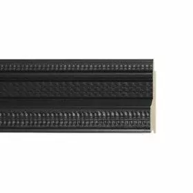 ENCADREMENT ( SANS VERRE ) BAROQUE NOIR SATINE (SECTION CADRE : 48-29 (L X H mm)) Eurobaguette 1 - Colorart 