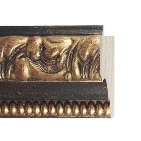 ENCADREMENT ( SANS VERRE ) BAROQUE DORE AVEC LIGNES NOIRES PROFIL RENVERSE (SECTION CADRE : 80-85 (L X H mm)) Eurobaguette 1 - C