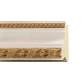 ENCADREMENT ( SANS VERRE ) PLÂTREE & ORNEMENT EN PÂTE À BOIS (SECTION CADRE : 61-36 (L X H mm)) Eurobaguette 1 - Colorart