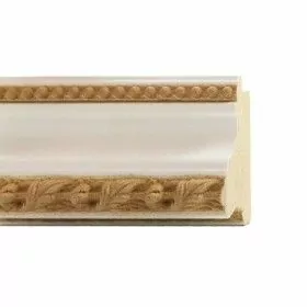 ENCADREMENT ( SANS VERRE ) PLÂTREE & ORNEMENT EN PÂTE À BOIS (SECTION CADRE : 61-36 (L X H mm)) Eurobaguette 1 - Colorart 