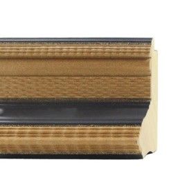 ENCADREMENT ( SANS VERRE ) PLÂTREE & ORNEMENT EN PÂTE À BOIS (SECTION CADRE : 79-49 (L X H mm)) Eurobaguette 1 - Colorart