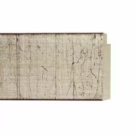 ENCADREMENT ( SANS VERRE ) FEUILLE DE METAL ARGENT ANTIQUE (SECTION CADRE : 60-48 (L X H mm)) Eurobaguette 1 - Colorart 