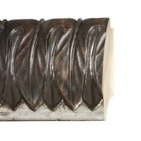 ENCADREMENT ( SANS VERRE ) BAROQUE ARGENT VIELLI BRUN FONCE (SECTION CADRE : 110-68 (L X H mm)) Eurobaguette 1 - Colorart