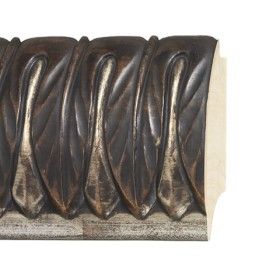 ENCADREMENT ( SANS VERRE ) BAROQUE ARGENT ANTIQUE BRUN FONCE (SECTION CADRE : 110-68 (L X H mm)) Eurobaguette 1 - Colorart