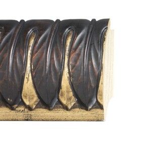 ENCADREMENT ( SANS VERRE ) BAROQUE OR ET BRUN FONCE (SECTION CADRE : 110-68 (L X H mm)) Eurobaguette 1 - Colorart