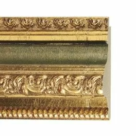 ENCADREMENT ( SANS VERRE ) BAROQUE OR ANTIQUE ET VERT (SECTION CADRE : 94-48 (L X H mm)) Eurobaguette 1 - Colorart 