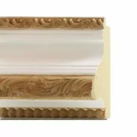 ENCADREMENT ( SANS VERRE ) PLÂTREE & ORNEMENT EN PÂTE À BOIS (SECTION CADRE : 94-48 (L X H mm)) Eurobaguette 1 - Colorart 