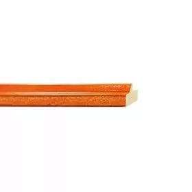 ENCADREMENT ( SANS VERRE ) "SENSATION" ORANGE LAQUE PONCE (SECTION CADRE : 15-25 (L X H mm)) Eurobaguette 1 - Colorart