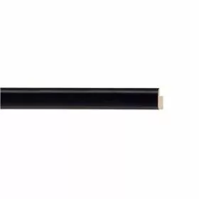 ENCADREMENT ( SANS VERRE ) MEPLAT LAQUE NOIR (SECTION CADRE : 14-14 (L X H mm)) Eurobaguette 1 - Colorart