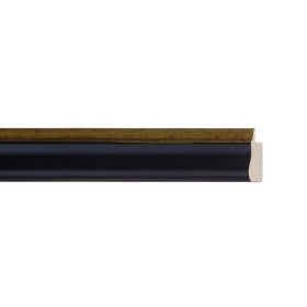 ENCADREMENT ( SANS VERRE ) NOIR AVEC FEUILLE DE CUIVRE (SECTION CADRE : 21-15 (L X H mm)) Eurobaguette 1 - Colorart