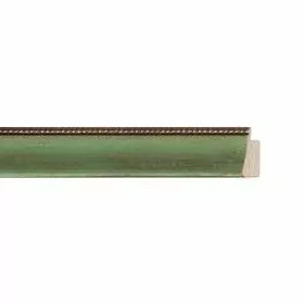 ENCADREMENT ( SANS VERRE ) OR ET VERT (SECTION CADRE : 20-20 (L X H mm)) Eurobaguette 1 - Colorart 