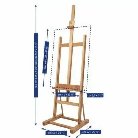Mabef Chevalet d'atelier - hêtre huilé - inclinable - hauteur de châssis max. 225cm MABEF 1 - Colorart