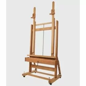 Mabef Chevalet d'atelier à manivelle à 2 tiges centrales - hêtre huilé - inclinable - hauteur de châssis max. 235cm MABEF 1 - Co