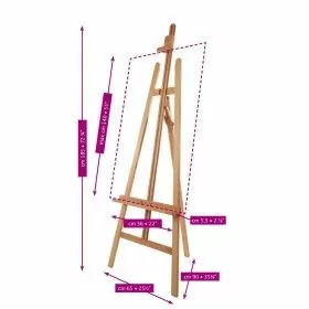 Mabef Chevalet Lyre - hêtre huilé - hauteur de châssis max. 140cm MABEF 1 - Colorart