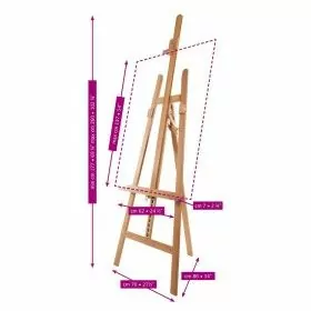 Mabef Chevalet Lyre - hêtre huilé - hauteur de châssis max. 137cm MABEF 1 - Colorart