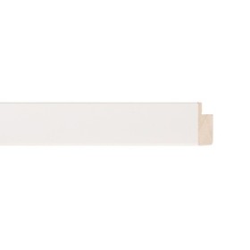 ENCADREMENT ( SANS VERRE ) "COSTA RICA" PLAT BLANC PERLE (SECTION CADRE : 20-20 (L X H mm)) Eurobaguette 1 - Colorart