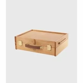 Mabef Coffret Pochade - hêtre huilé - avec support, palette & 2 compartiments - 39x29,5x12,5cm MABEF 1 - Colorart