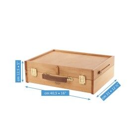 Mabef Coffret Pochade - hêtre huilé - avec support, palette & 2 compartiments - 39x29,5x12,5cm MABEF 2 - Colorart 