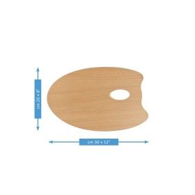 Mabef palette en bois - ovale - 25x35cm MABEF 2 - Colorart 