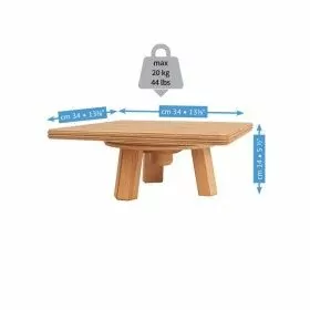 Mabef Selle de sculpteur - modèle de table - hêtre huilé - plateau carré - 34cm - hauteur 14cm MABEF 1 - Colorart