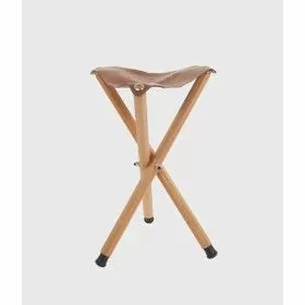 Mabef Siège pliable en bois & cuir - hauteur 50cm MABEF 1 - Colorart 