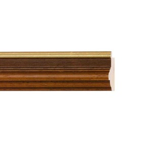 ENCADREMENT ( SANS VERRE ) NOYER FILET DORE (SECTION CADRE : 35-20 (L X H mm)) Eurobaguette 1 - Colorart